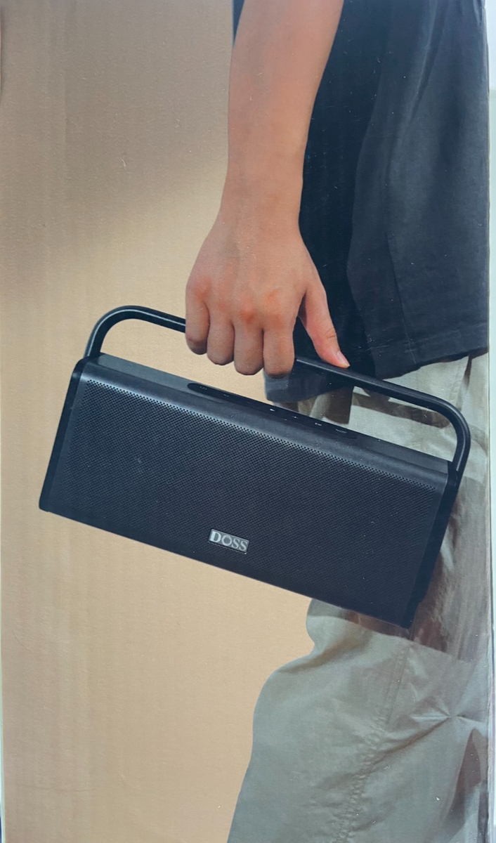 DOSS SoundBox XL Pro Cassa Bluetooth 50W Stereo Con Bassi Extra, Batteria 16h, Impermeabile IPX5, Maniglia In Alluminio - 5