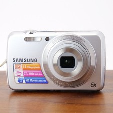 Samsung PL20 Digital Camera 14.2MP 5x Zoom Silver Tested No Charger READ