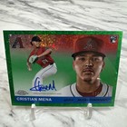 2025 Topps Chrome Platinum Green Mini Diamond Rookie Autograph Christian Mena/75