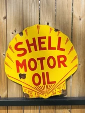 Porcelain Shell Advertising Sign 24 In