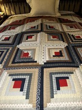 Colorful Cabin Quilt Queen/ Kind Size