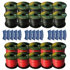 Harmony Car Primary 16 Gauge Power or Ground Wire 2000 Feet 20 Rolls Red Black