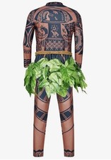 Maui Moana Tattoo T Shirt/Pants /Leaf Belt Cosplay Halloween Mens Womens Size M