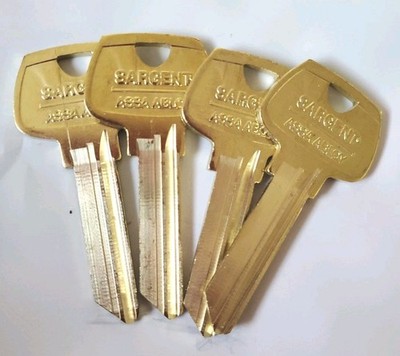  4 SARGENT BA ASSA ABLOY Original Uncut Key Blanks FREE SHIPPING 