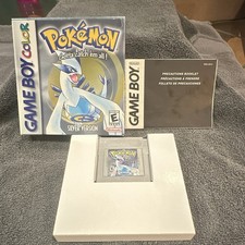 Pok mon Silver Version Game Boy Color Box, Game, Insert, and Gameboy Booklet