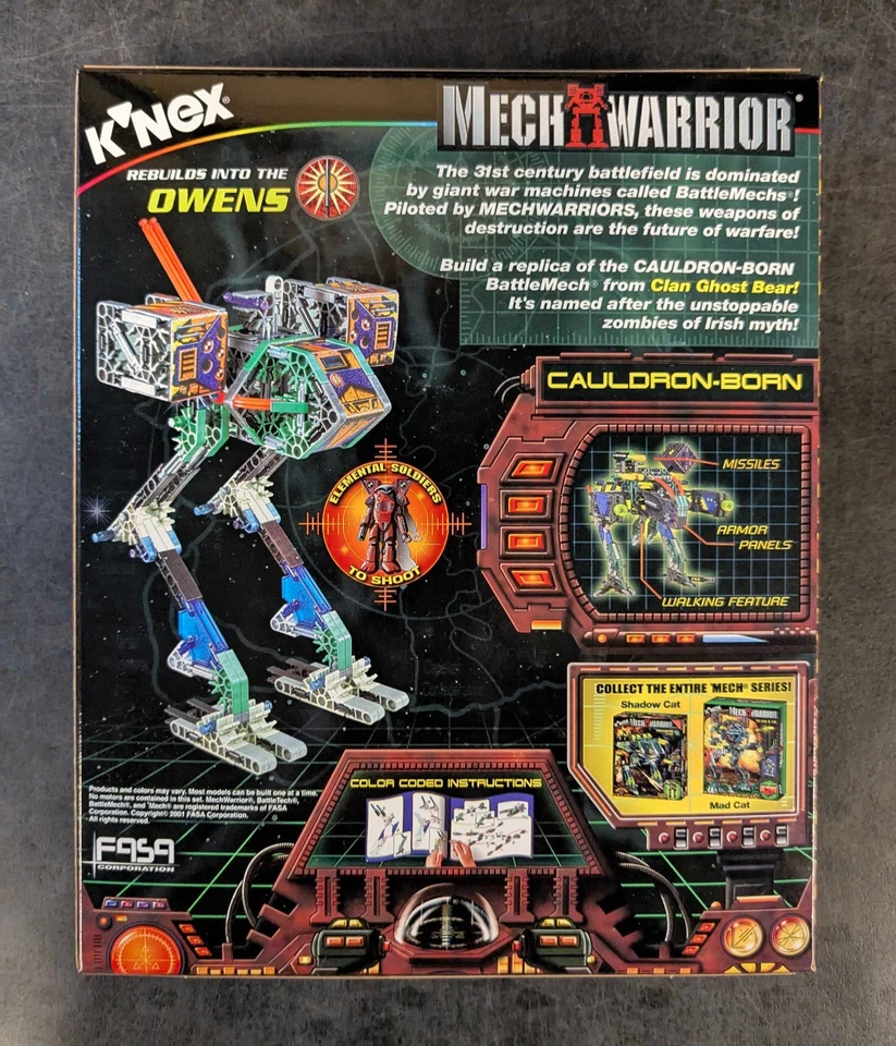 K'Nex Mech Warrior Cauldron-Born BattleMech Box Set FASA Corp - New & Sealed - Image 2 of 3