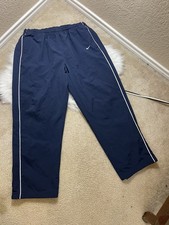 Vintage Y2K Nike Navy Blue Track Pants Ankle Zip Mens Size 2XL