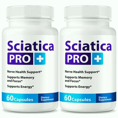 Sciatica Pro+ for Nerve Health, Sciatica Pro Plus Nerve Support 60 Caps PACK 2