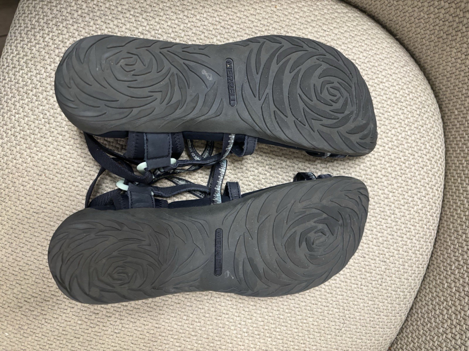 Sandali Merrell Terran 3 Cush Lattice donna taglia 11 blu navy scarpe casual con cinturino