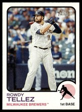 2022 Topps Heritage Rowdy Tellez Milwaukee Brewers #56