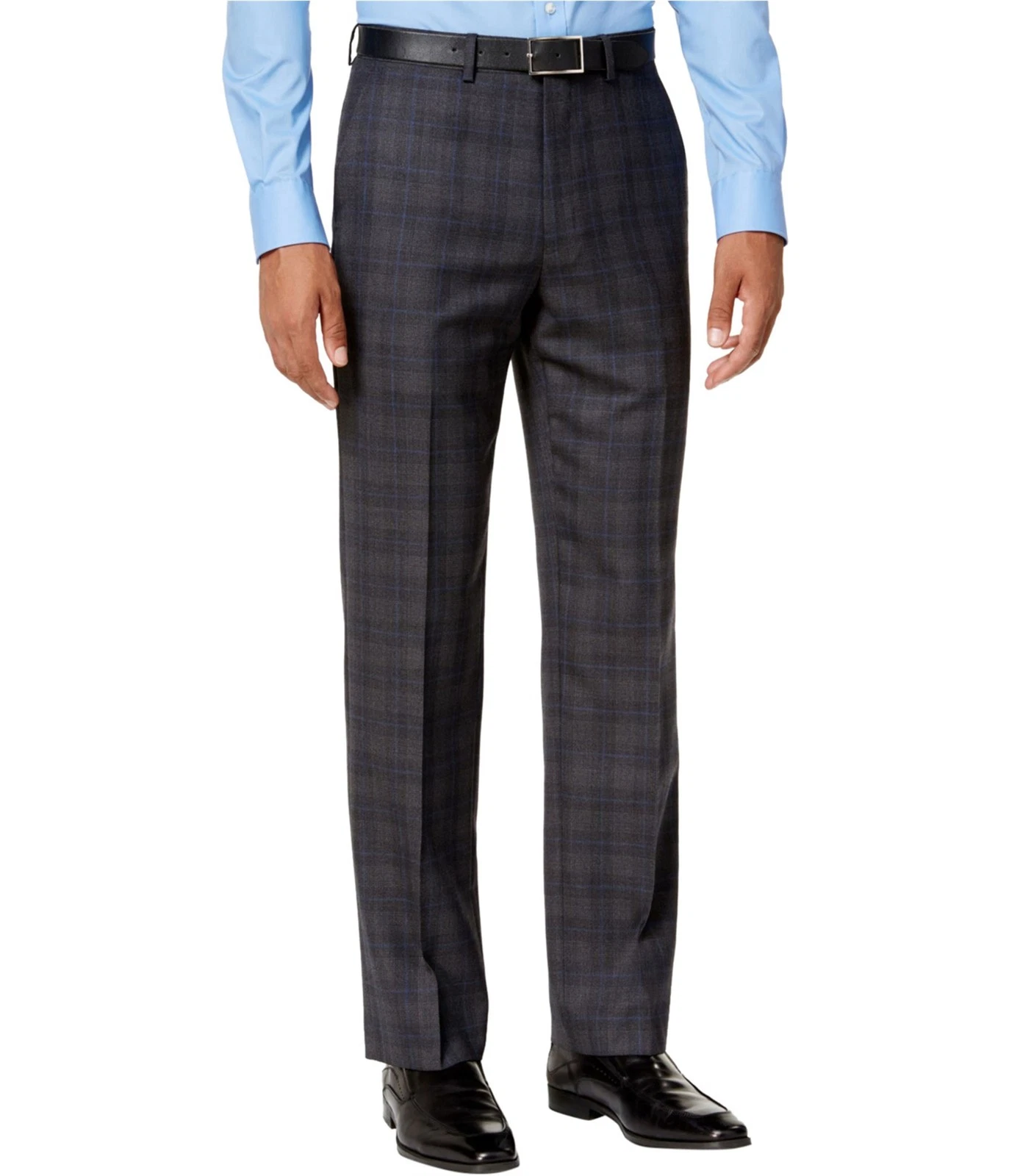 Ryan Seacrest Mens Plaid Straight Leg Casual Pants