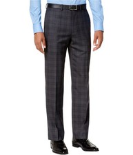 Ryan Seacrest Mens Plaid Straight Leg Casual Pants