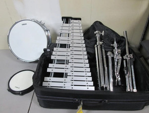 YAMAHA Percussion Kit W/ Xylophone, Snare Drum, Practice Pad, & Stand