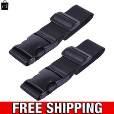 Heavy Duty Nylon Luggage Strap Set - Secure Multiple Bags Effortlessly in Black