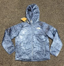 The North Face 600 Down Puffer Jacket Boys Large Reversible Acid Look And Blue
