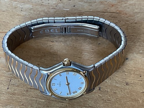 EBEL Ladies Sportwave Watch – Swiss Movement | Stainless Steel & 18K Gold Bezel - Picture 2 of 5