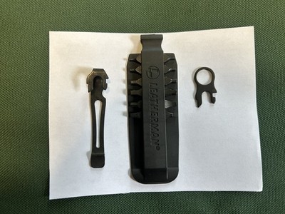 LEATHERMAN Removable POCKET CLIP & RING, BITS: Wave Plus Charge Plus Surge BLACK