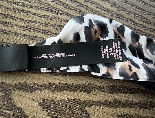 Victoria's Secret gepolsterter BH ohne Bügel Damen 34A Gepardenmuster sehr sexy - Bild 2 von 2