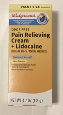 Walgreens Muscle Joint Pain Relieving Cream Topical Anesthetic  4.7oz