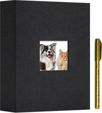 Linen Cover Photo Album 4 6 Memory Book 208 Photos with Front Window Writing S