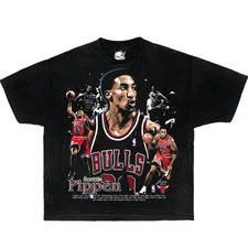 SCOTTIE PIPPIN Boxy Vintage Shirt Graphic T-shirt Oversized Streetwear Y2K Unise