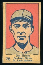 1928 W513 Strip Card Baseball #78 Jesse Haines (Handcut) *d2