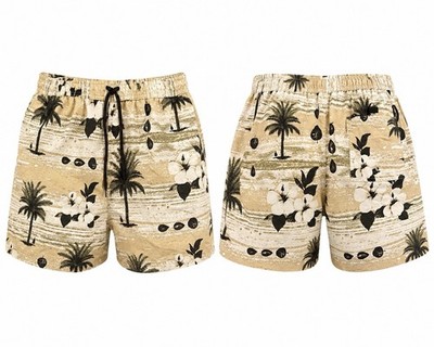 Sand and Sun Men's Swim Trunks Tropical Green Size Large (36-38)