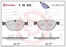 Brembo P 36 025 brake pad set, disc brake for Jaguar