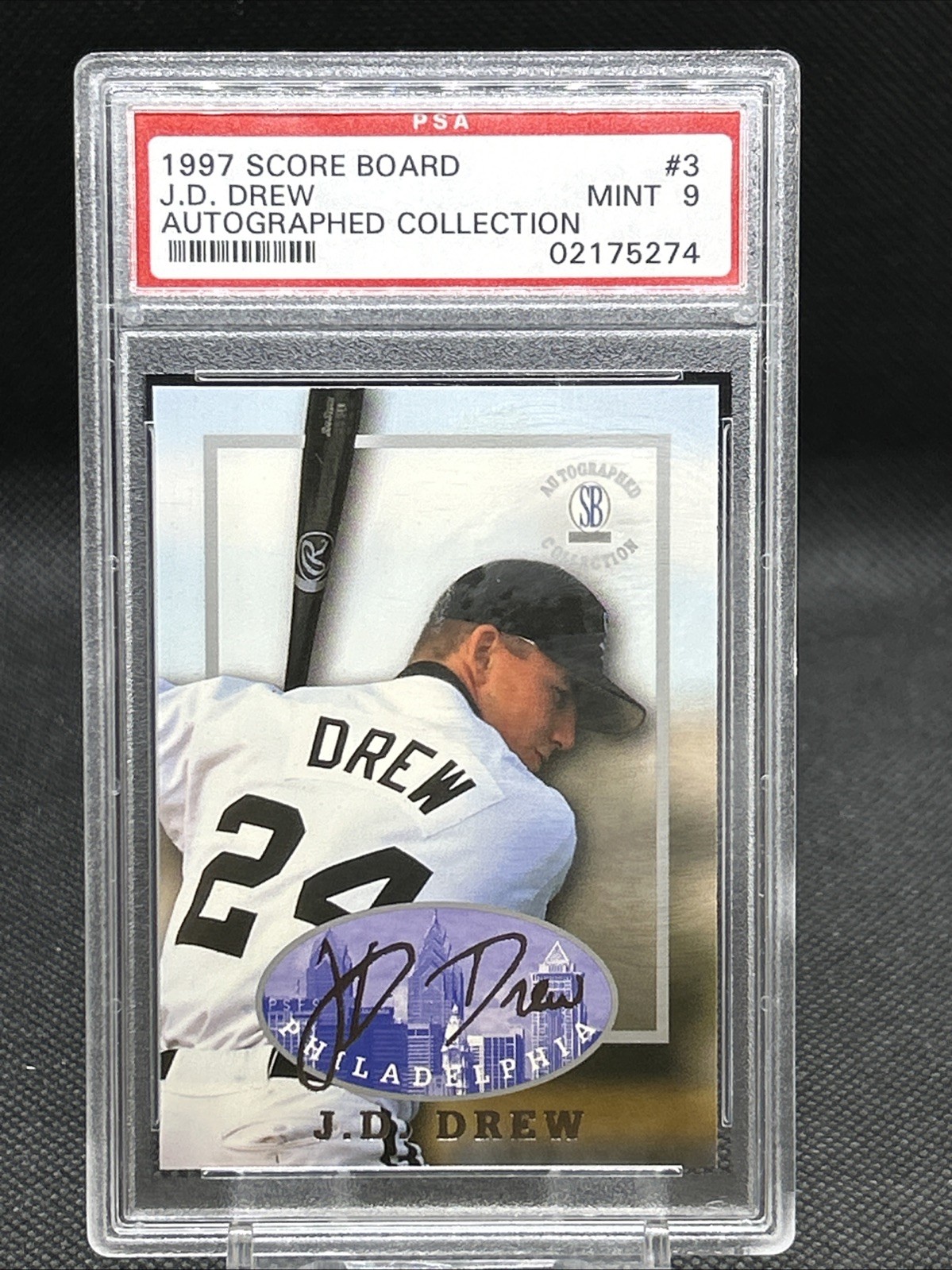 1997-98 Score Board Autographed Collection - J.D. Drew #3 (RC)
