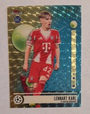 2026 Topps Finest UCC Lennart Karl Bayern Munich RC Rookie Card SUPERFRACTOR 1/1. rookie card picture