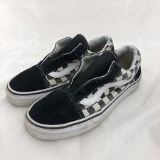VANS Old Skool Checkerboard Skate Suede Canvas Black White Size Men 4.5 Women 6