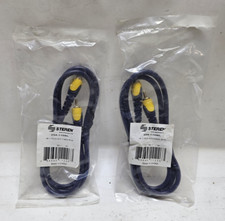 Steren 254-110BL 3ft 1-RCA High-Quality Fully-Molded Audio/Video Cable Lot of 2