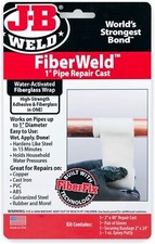 JB Weld 38248 FiberWeld 1" Pipe Repair Cast FiberGlass Pipe Repair Cast