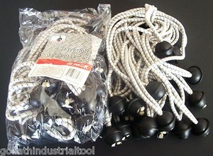 50 Goliath Industrial 9" White Ball Bungee BB259W Tie Down Tarp Stretch Cords