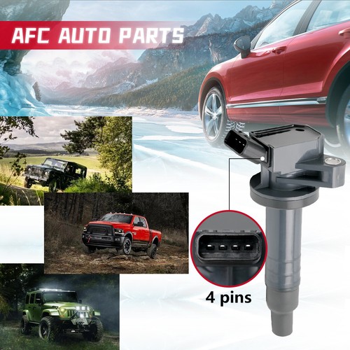 Set of 4 Ignition Coil + Spark Plug UF247 fit 2000-08 Toyota Corolla Celica 1.8L - Picture 5 of 8