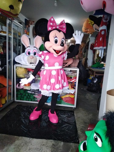 Minnie Mouse Pink Dress Mascot Costume 