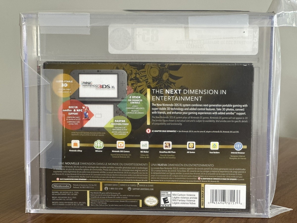 New 3DS XL Zelda Majora's Edition Gamestop Exclusive Graded 85+