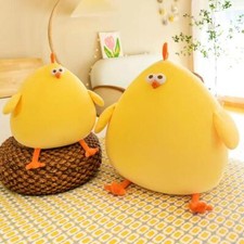 65/25CM Funny Fat Chicken Plush Toys Pillow Soft Simulation Plushie Dolls Neck