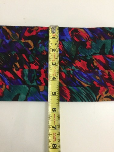 Vintage 80s 90s MEL HOWARD CUMMERBUND & HANKIE SET FITS ALL 27-48 Silk Colorful - Picture 12 of 12