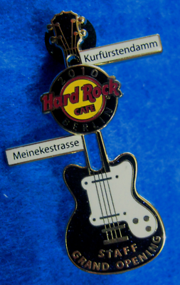 BERLIN OPENING STAFF STREET SIGNS SLIDING LOGO GUITAR 2010 Hard