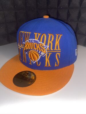New Era Baseball Cap 59 Fifty fitted NY Knicks 7 (55.8cm) blau orange NBA