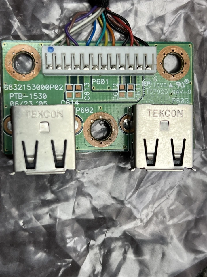 Placa de fuente de alimentación Dell 1907FPT PTB-1651, placa principal PTB-1649, puerto USB PTB-1530 Foto 3 de 4