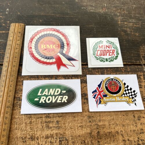 English Cars Decals Lot X 4 BMC Austin Mini Land Rover AA - Picture 1 of 7