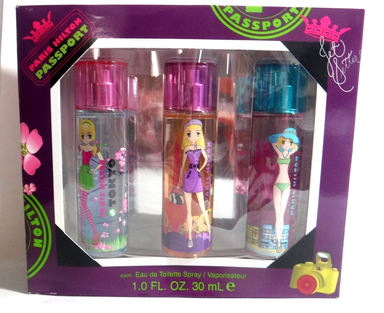 Pc Set Paris Hilton PASSPORT Paris edt 's ea WOMEN 845