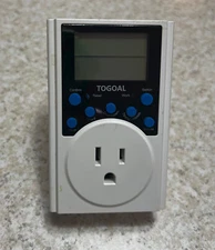 TOGOAL Programmable Plug-in Timer for Electrical Outlet 24 Hour