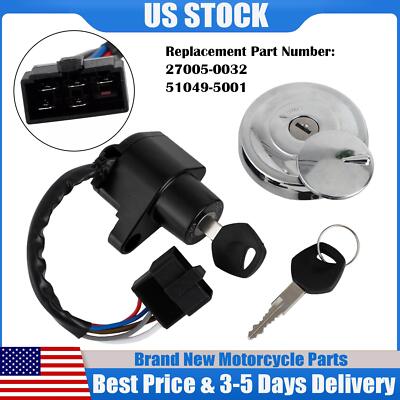 IGNITION SWITCH TANK CAP SET FOR KAWASAKI VULCAN 900 CUSTOM CLASSIC LT ...