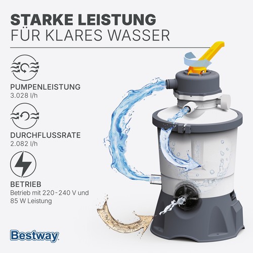Sandfilteranlage mit Polysphere™ Filterbällen 3.028 l/h - Bild 4 von 8