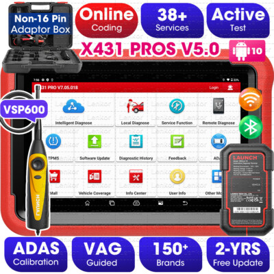LOUNCH X431 Pros V+5.0 Bi-Directional Diagnostic Scanner key Coding CANFD DOIP