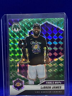 2020-21 Panini Mosiac Lebron James Green Mosaic Prizm Finals MVP's #297 Lakers