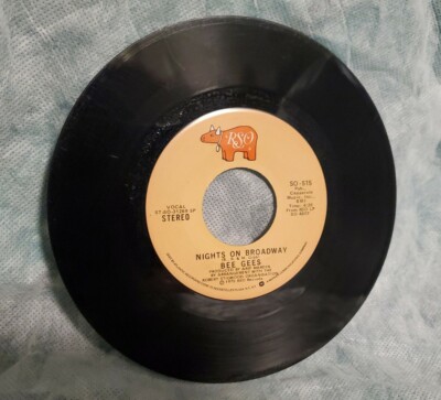 Bee Gees Nights On Broadway / Edge of The Universe 45 M- 1975 Pop RSO